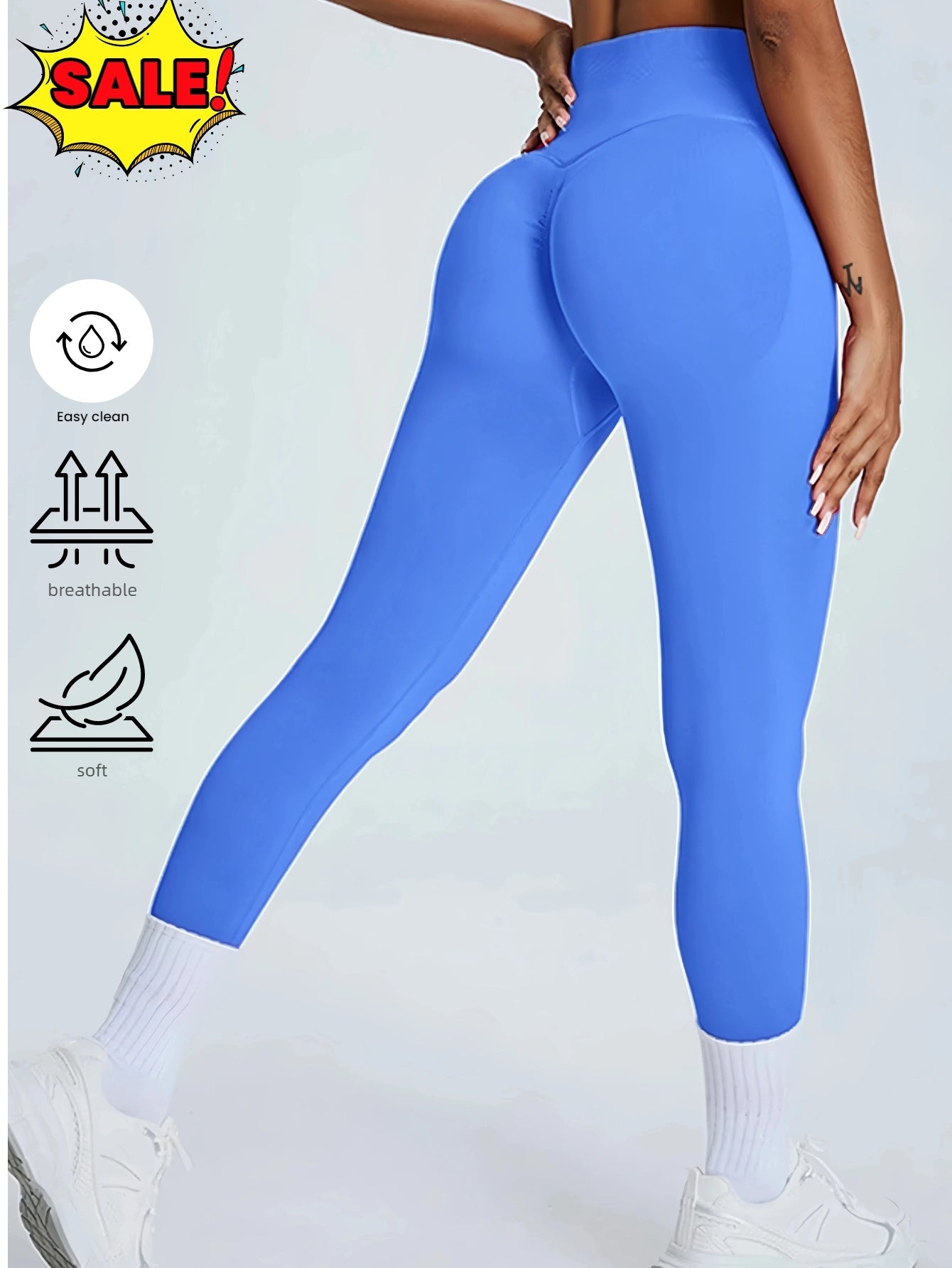 Women's High Waisted Seamless Leggings - Butt Lifting & Tummy Control Yoga Pants, Non-See Through Workout Leggings With Soft Compression, Solid Color Activewear
