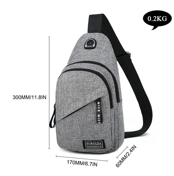 Men Women Sling Bag Chest Fanny Packs Cross Body Travel Sports Shoulder Backpack